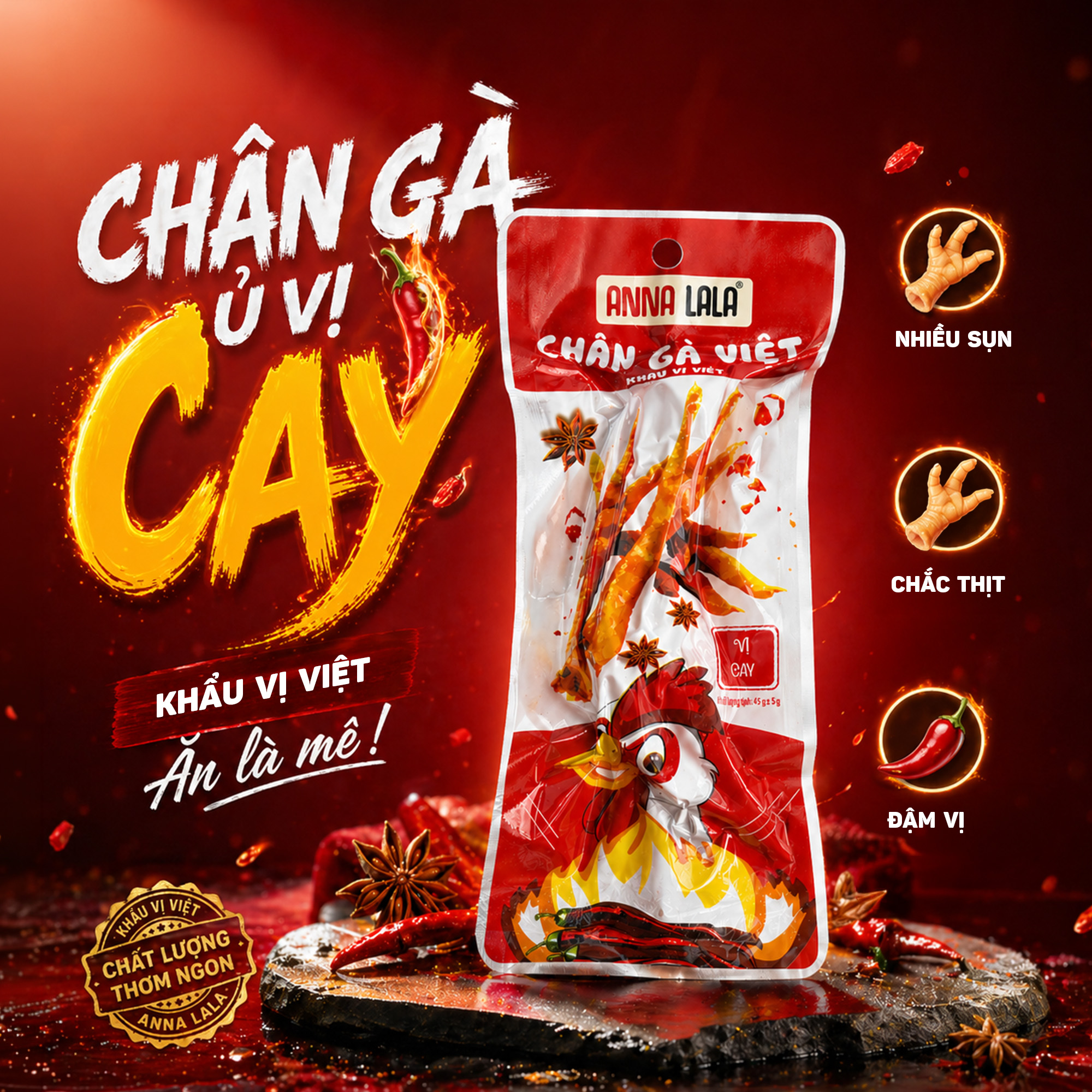 Chân gà ủ vị có xương 45g