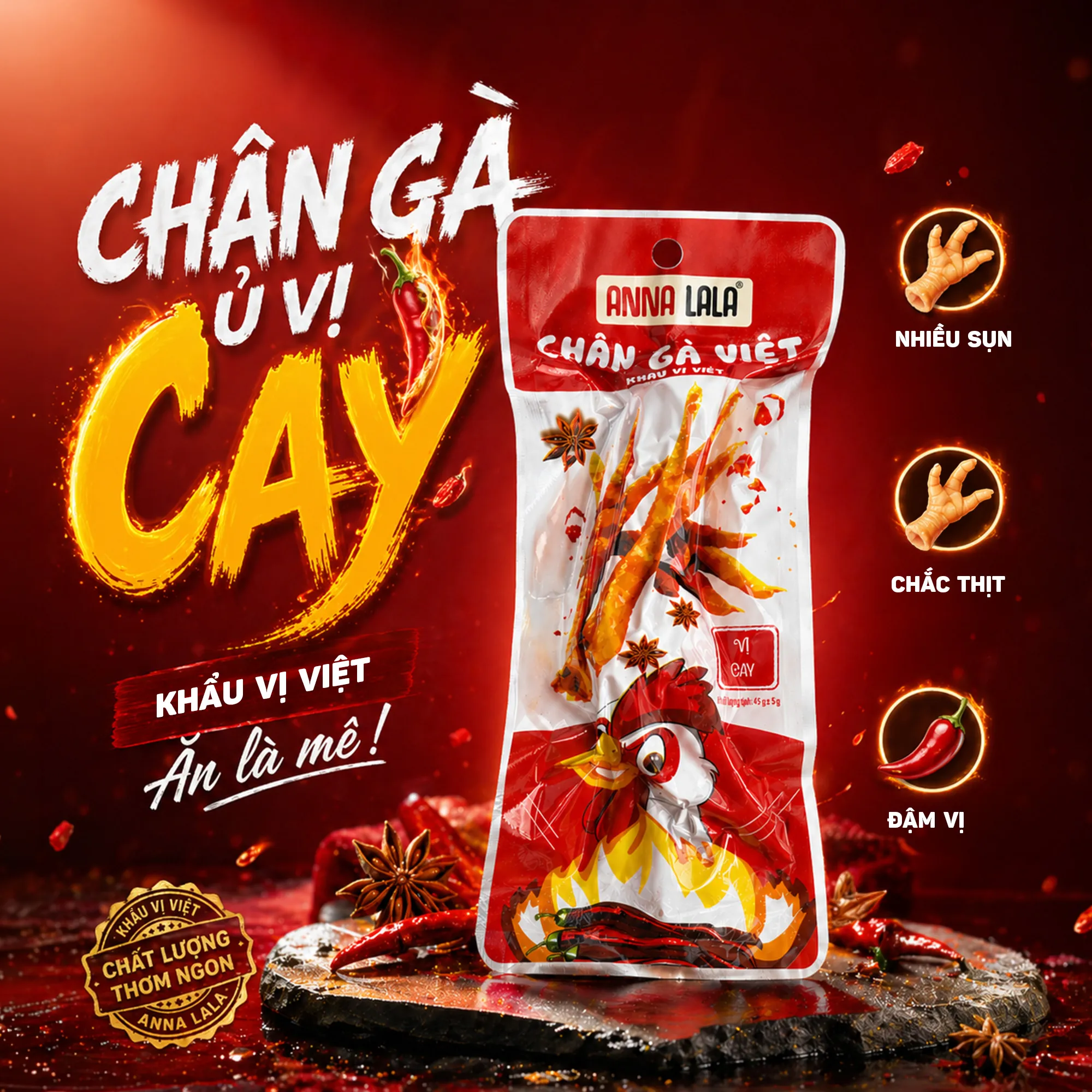 Chân gà ủ vị có xương 45g