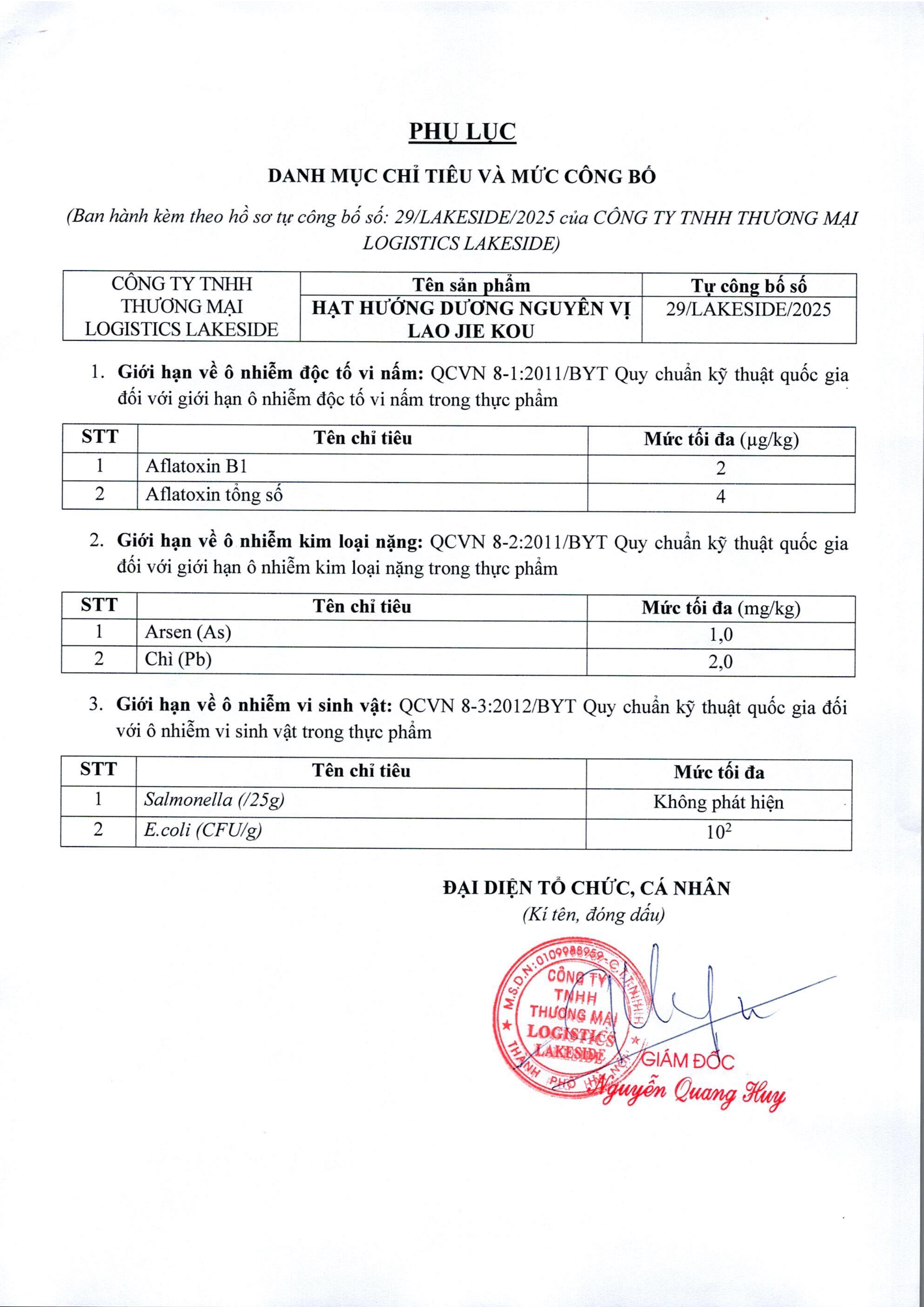 Chứng nhận sản phẩm 2