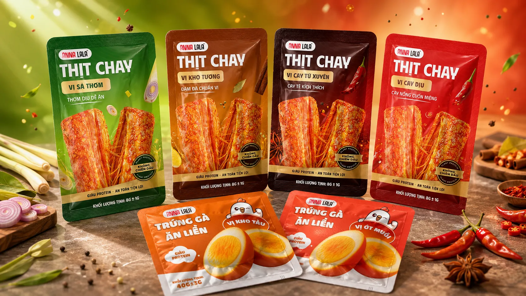 Thịt chay & Trứng ăn liền