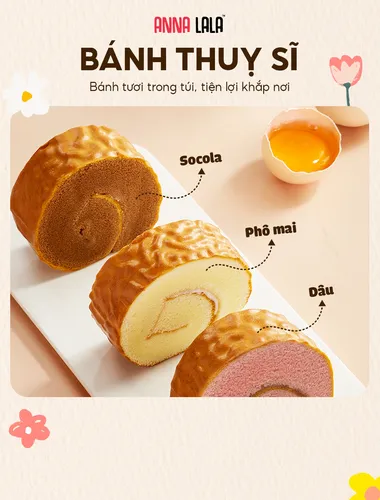 Bánh Bông Lan Cuộn Thụy Sỹ