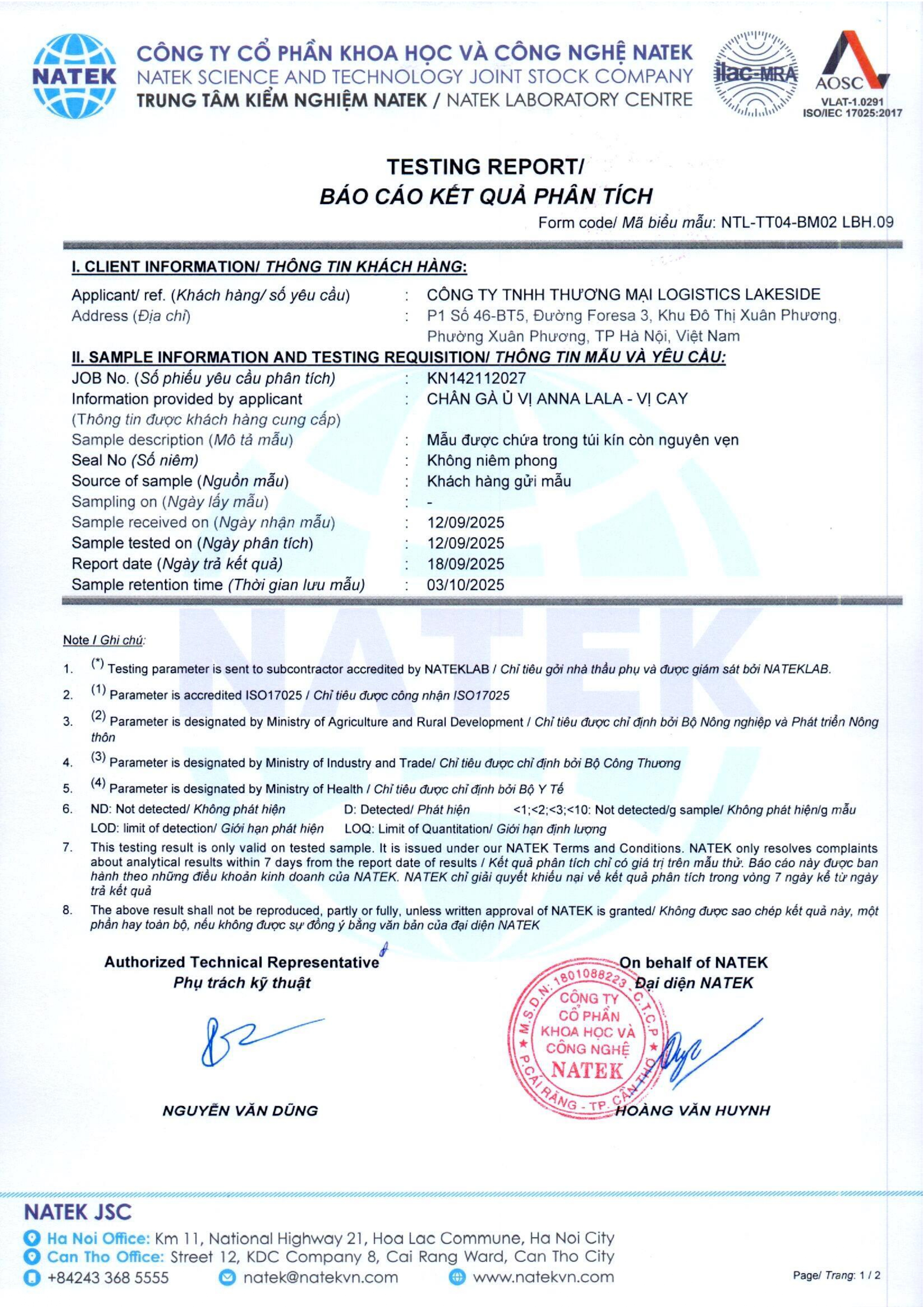 Chứng nhận sản phẩm 1